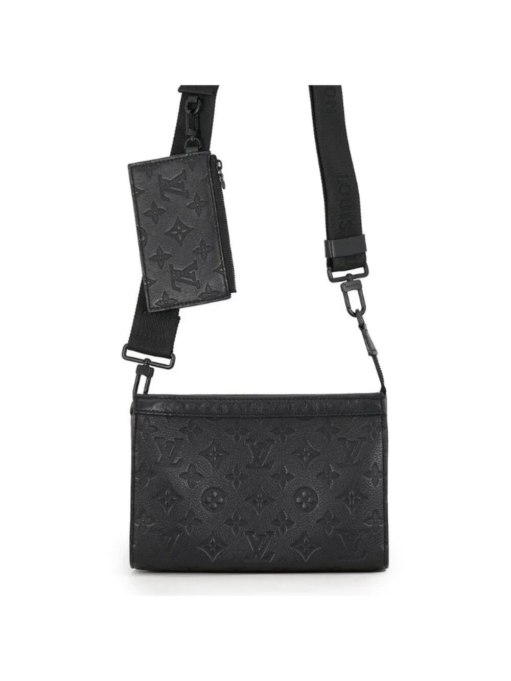 Louis Vuitton Shoulder Bag Monogram Shadow Gaston Wearable Wallet Black